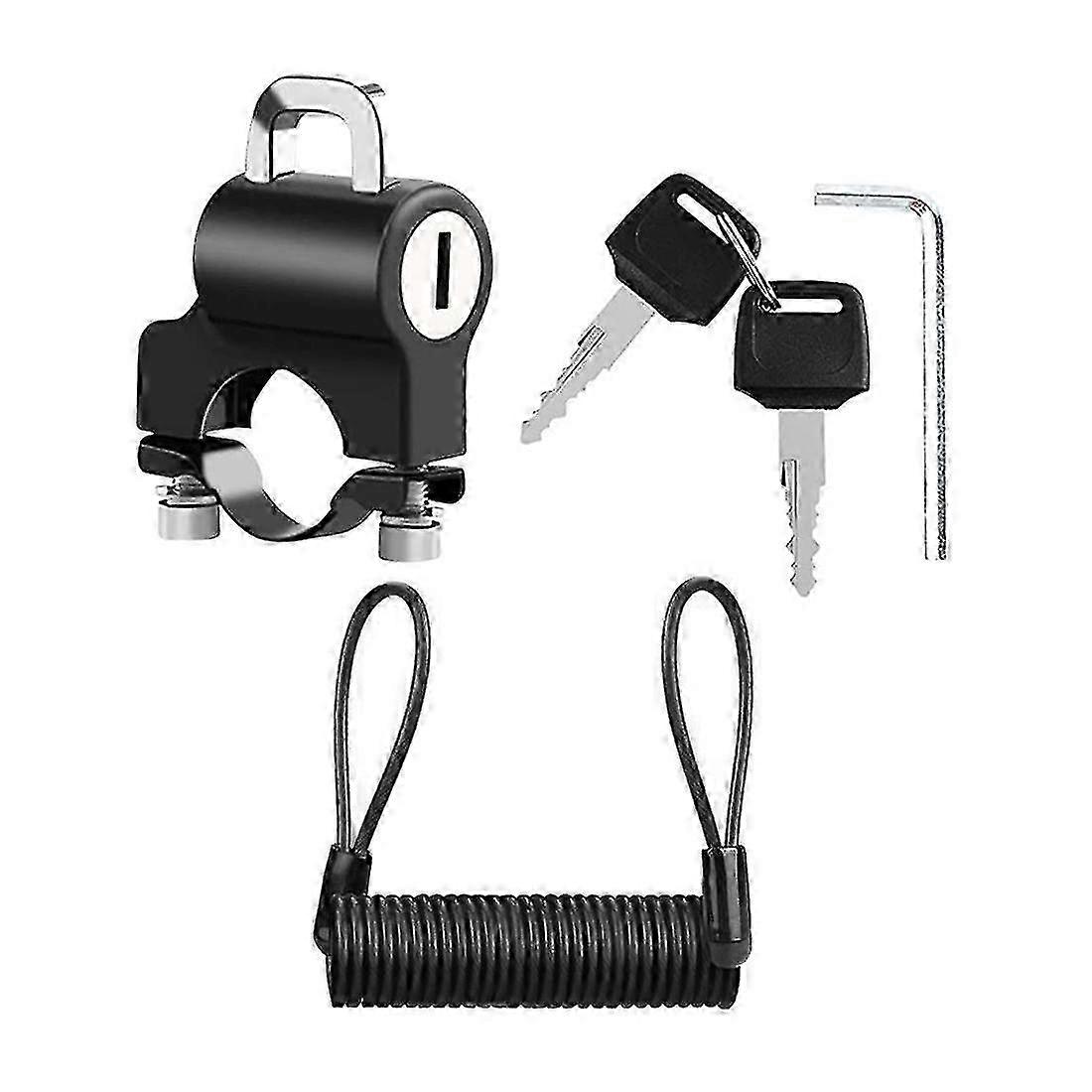 Coiled Cable Lock for Bikes and Helmets, Secure Keys Motorcycle Lock, Versatile Bicycle Security Solution