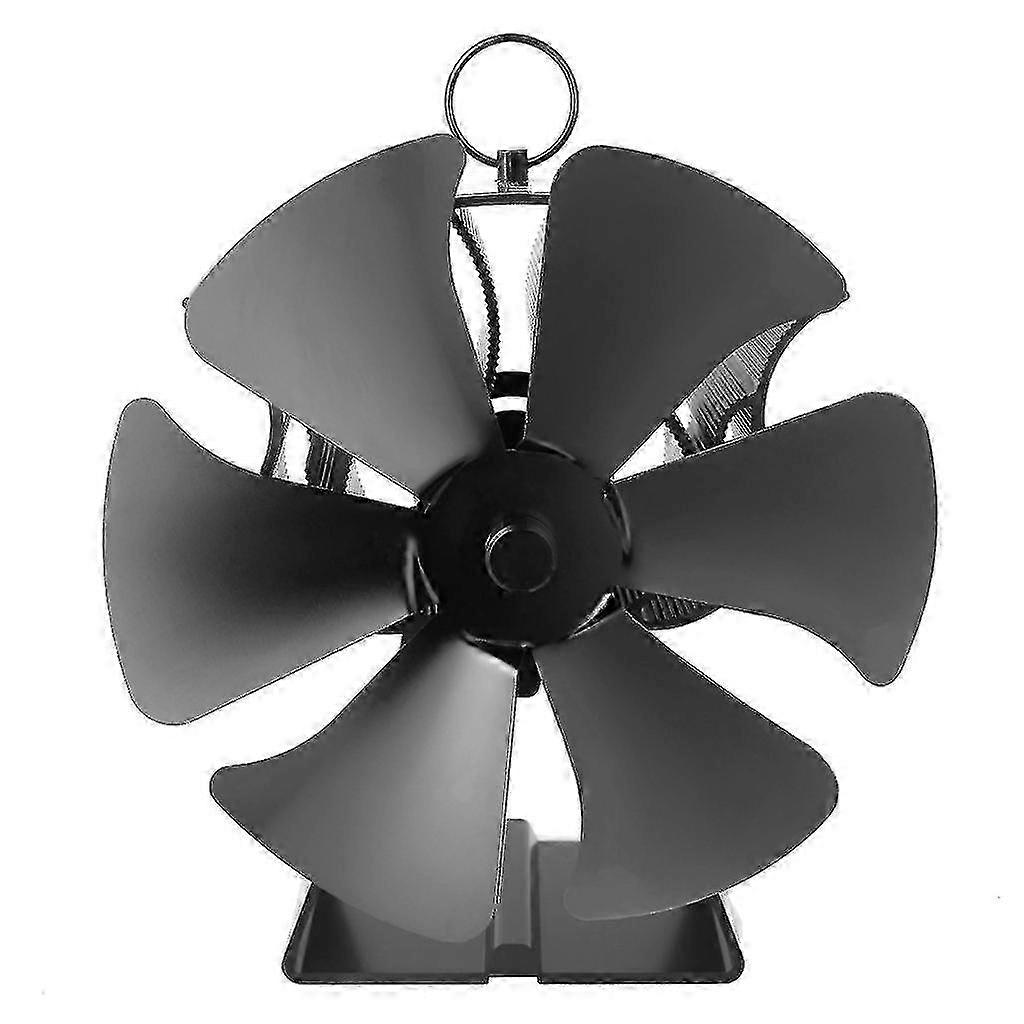 Heat Powered Stove Fan Silent Operation 6-blade Energy-saving Fireplace Fan