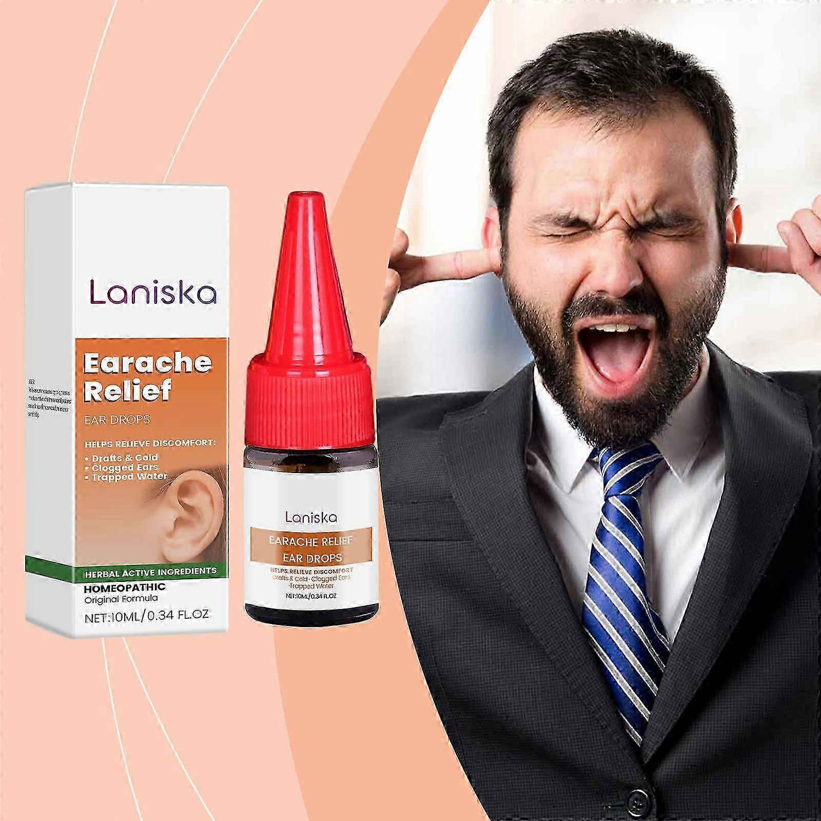 Earache Relief Ear Drops 10 mlΚαταπραϋντικές ωτικές σταγόνες, Απαλή φροντίδα αυτιών, καθημερινό μασάζ και βολικές σταγόνες αυτιών