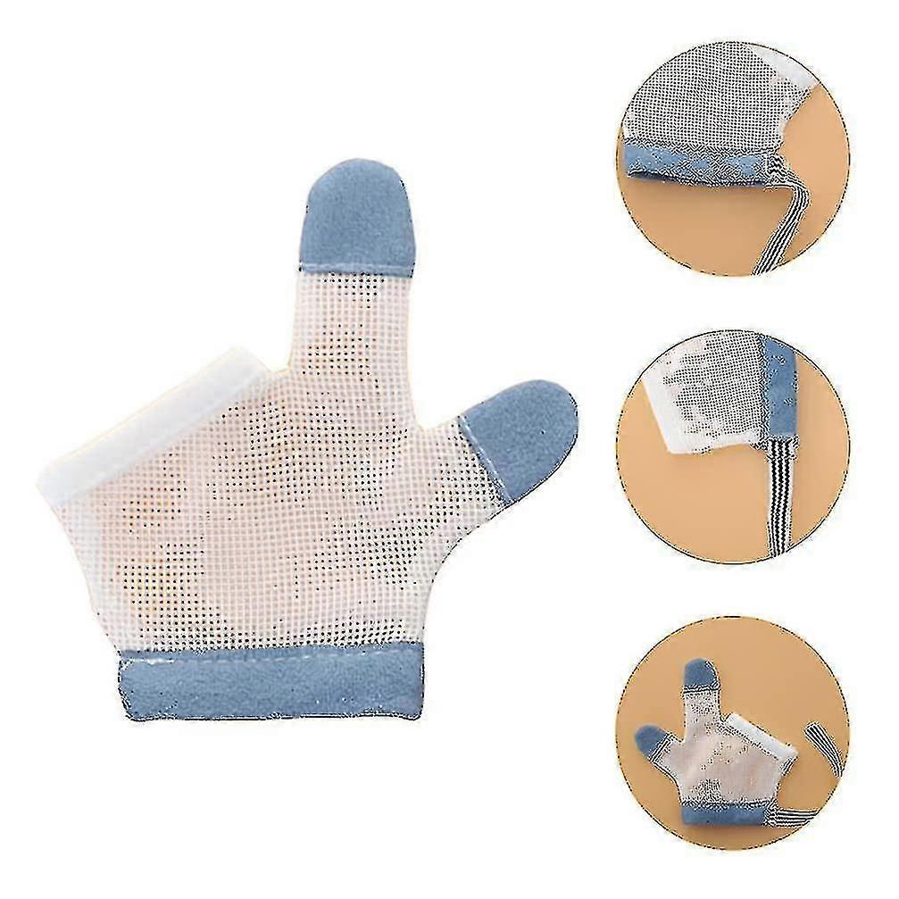 2pairs 정지 엄지 손가락 빠는 손가락 가드 핑크 통기성 아기 손가락 빠는 정지 아기 아기