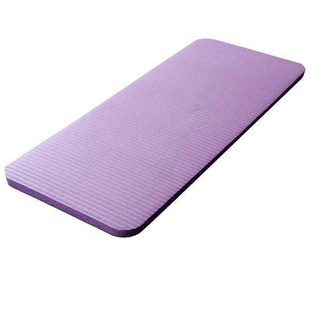 15 mm Thick Foam Yoga Mat with Knee and Elbow Pads for Indoor Exercise and Pilates, Fitness Training, Purple