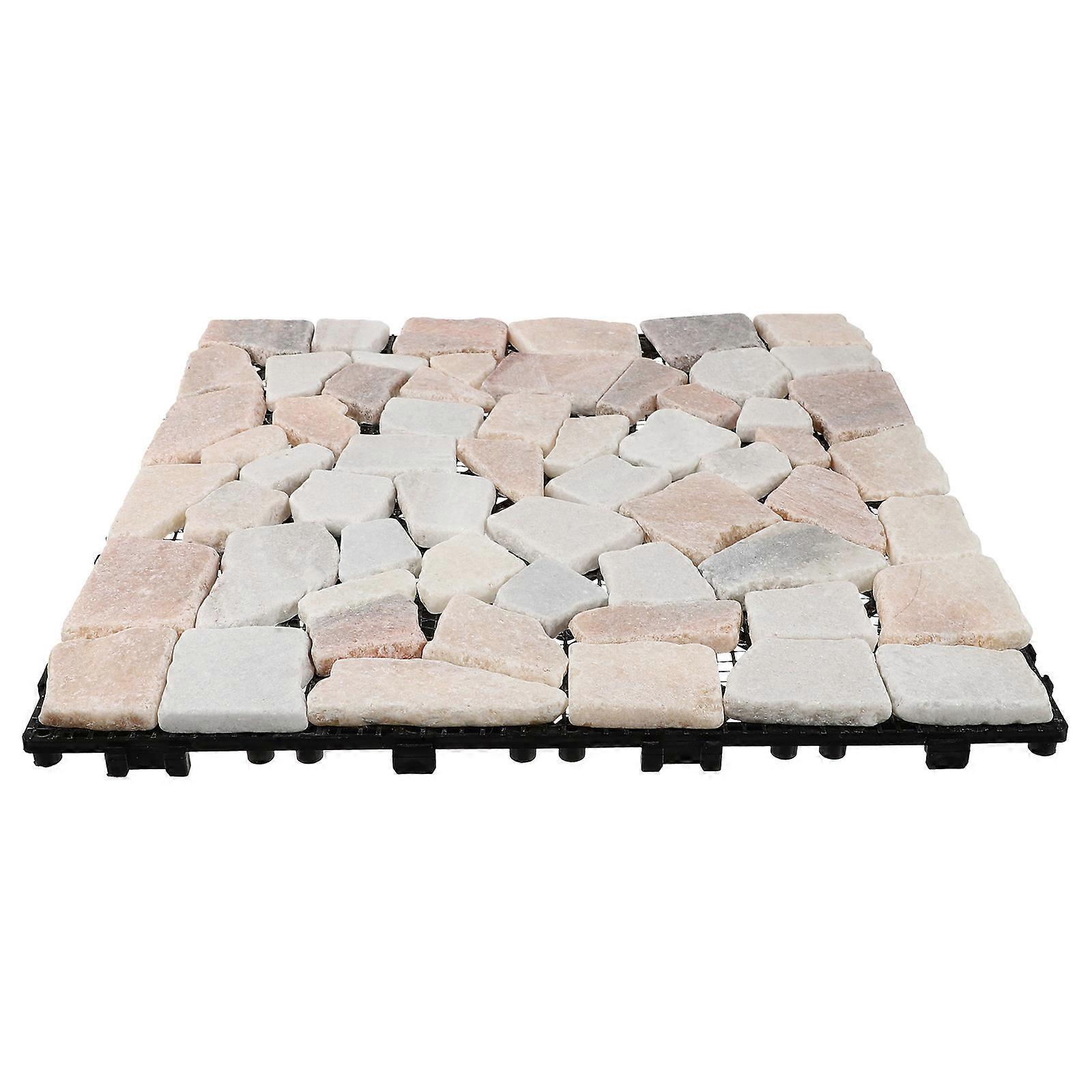 FRCOLOR 1pc Real Stone Interlocking Floor Tile Sliced Stone for Indoor Outdoor Use