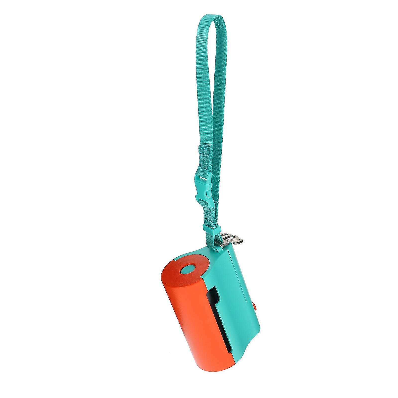 Bag Dispenser with LED Flashlight Portable Design Light Green 9x6.5x4CM 1Pcs