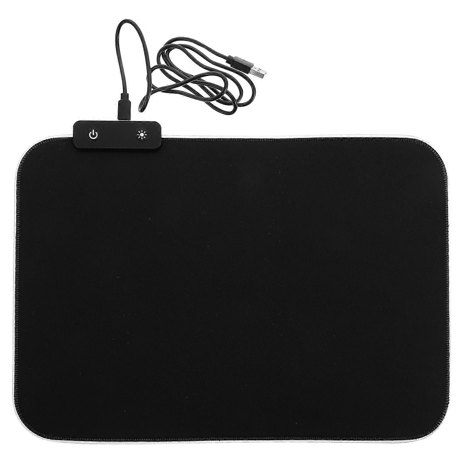 Luminous Mouse Pad Gamer All-Around Seaming Design 30x25cm Wear-Resistant Colorful Light 1Set