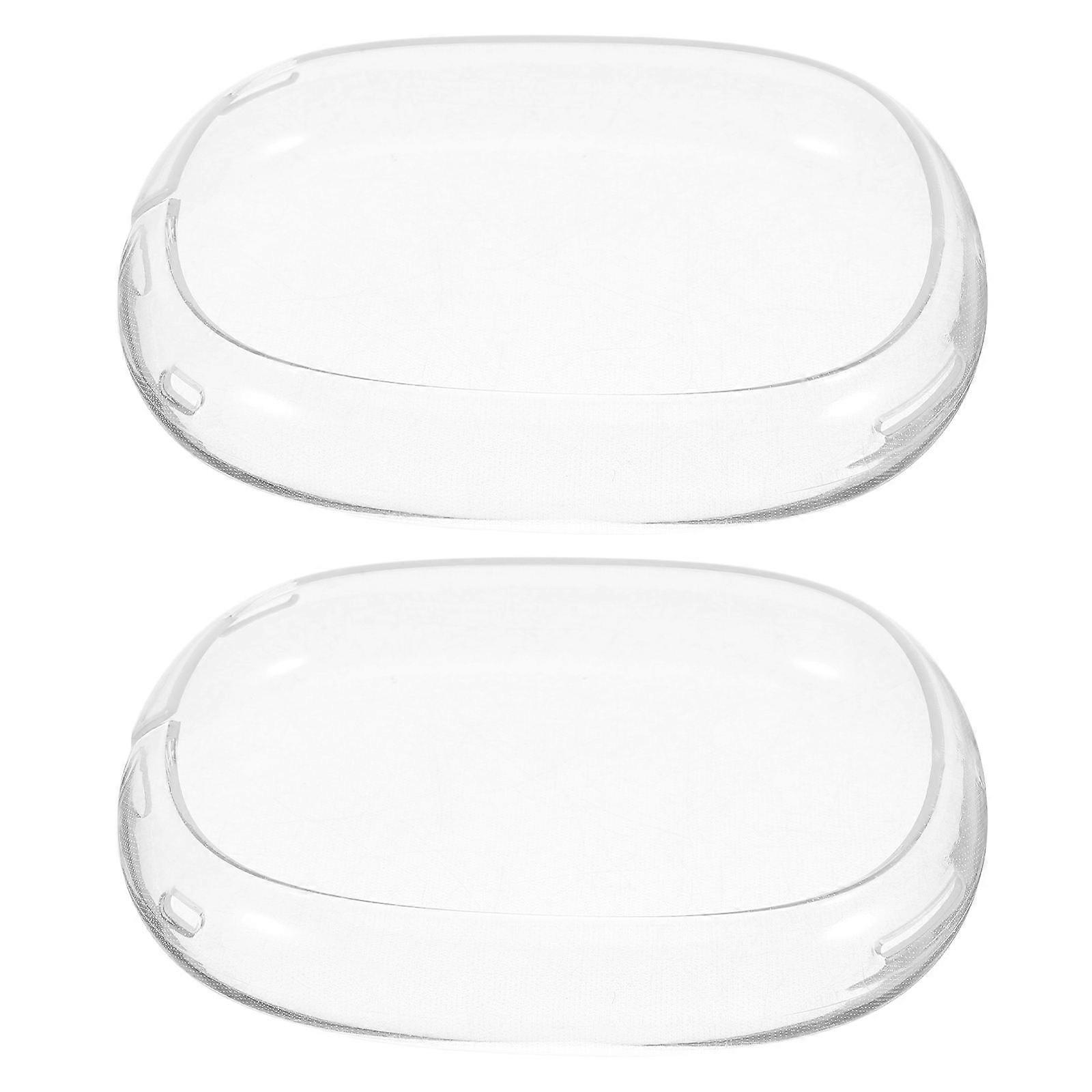 Headphone Protective Cover Enclosed Case Style Compatible for AirPods Max Transparent 10.5X8.6X2.5CM Charging Without Removal 1Pair