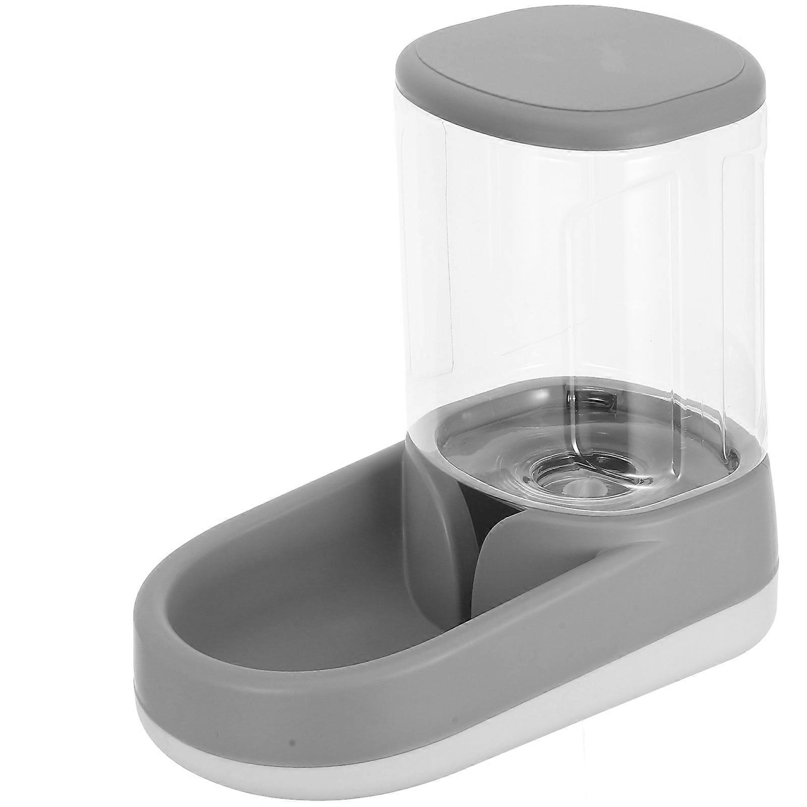 Gravity Feeder Cat Water Dispenser Automatic Cat Feeder for Pet Owners Low Noise Operation Rectangular Shape Grey 30.00X27.50X16.60CM 1Pcs