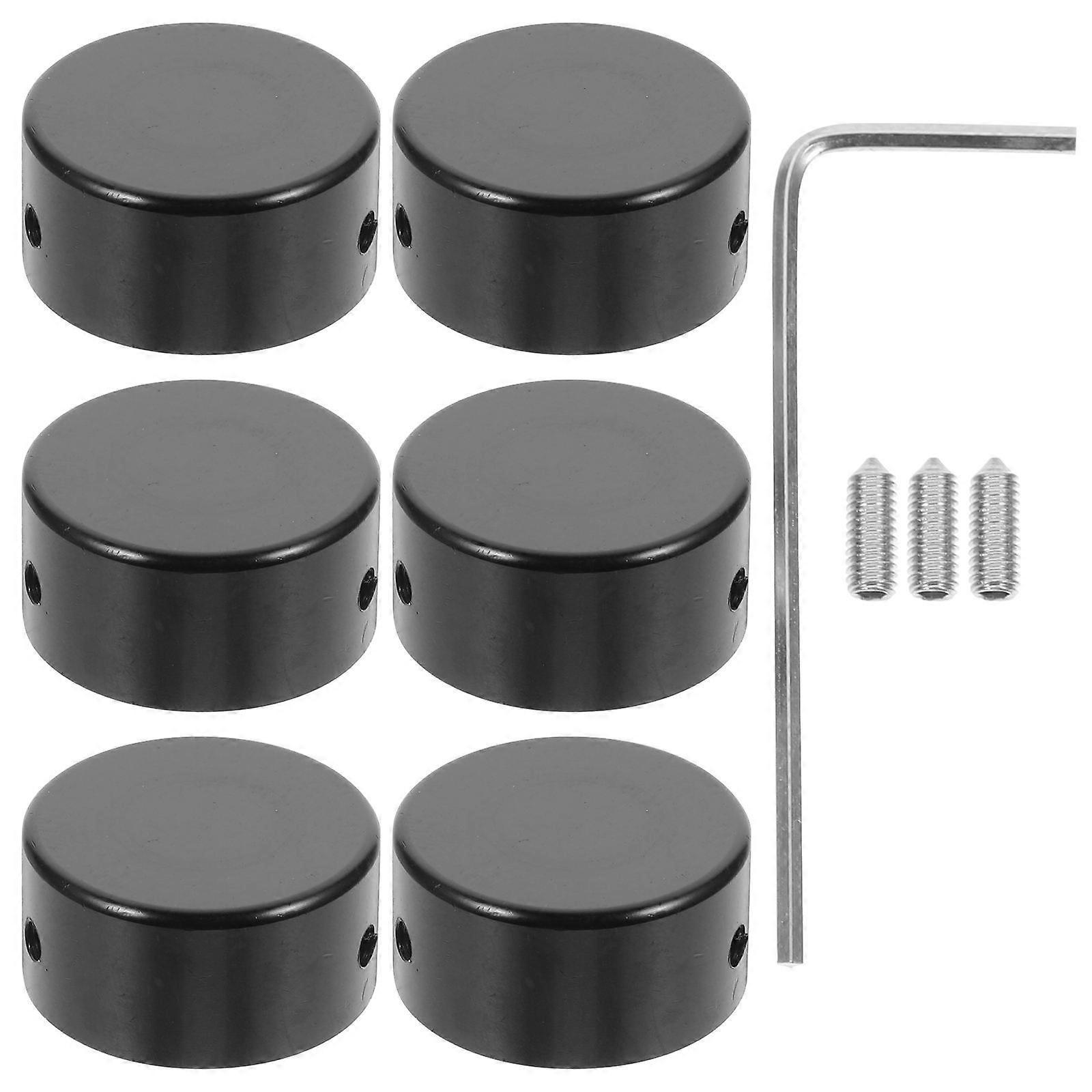 Guitar Effector Accessories Metal Guitar Effect Caps Anti-Wear For Music Practice 6Pcs