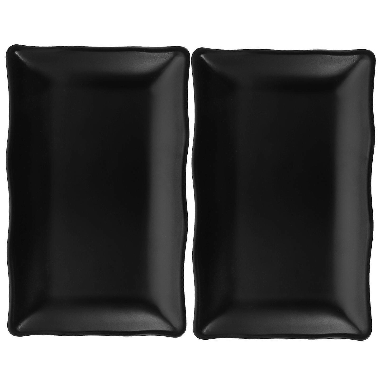 Sushi Display Plate Sushi Tray Rectangular Sushi Storage Plate for Parties 2Pcs