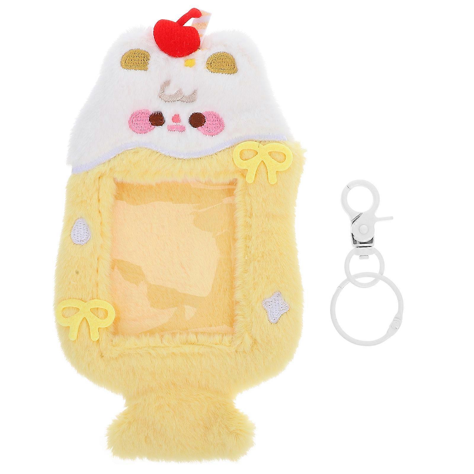 Cute Keychain Photo Holder Keychain Kawaii Design Vertical Badge Holder For Students present Giving 1Set
