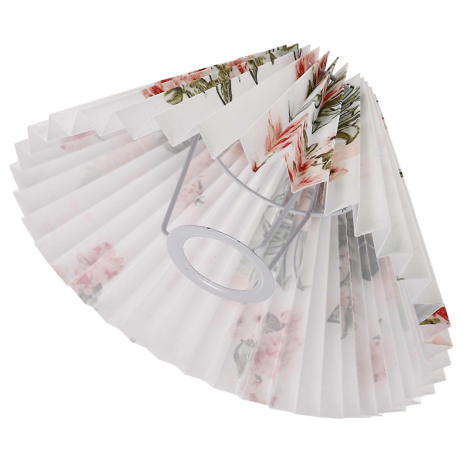 Small Pleated Lampshade Rustic Table Lamp Cover Fabric Cloth Light Diffusion 1Pack