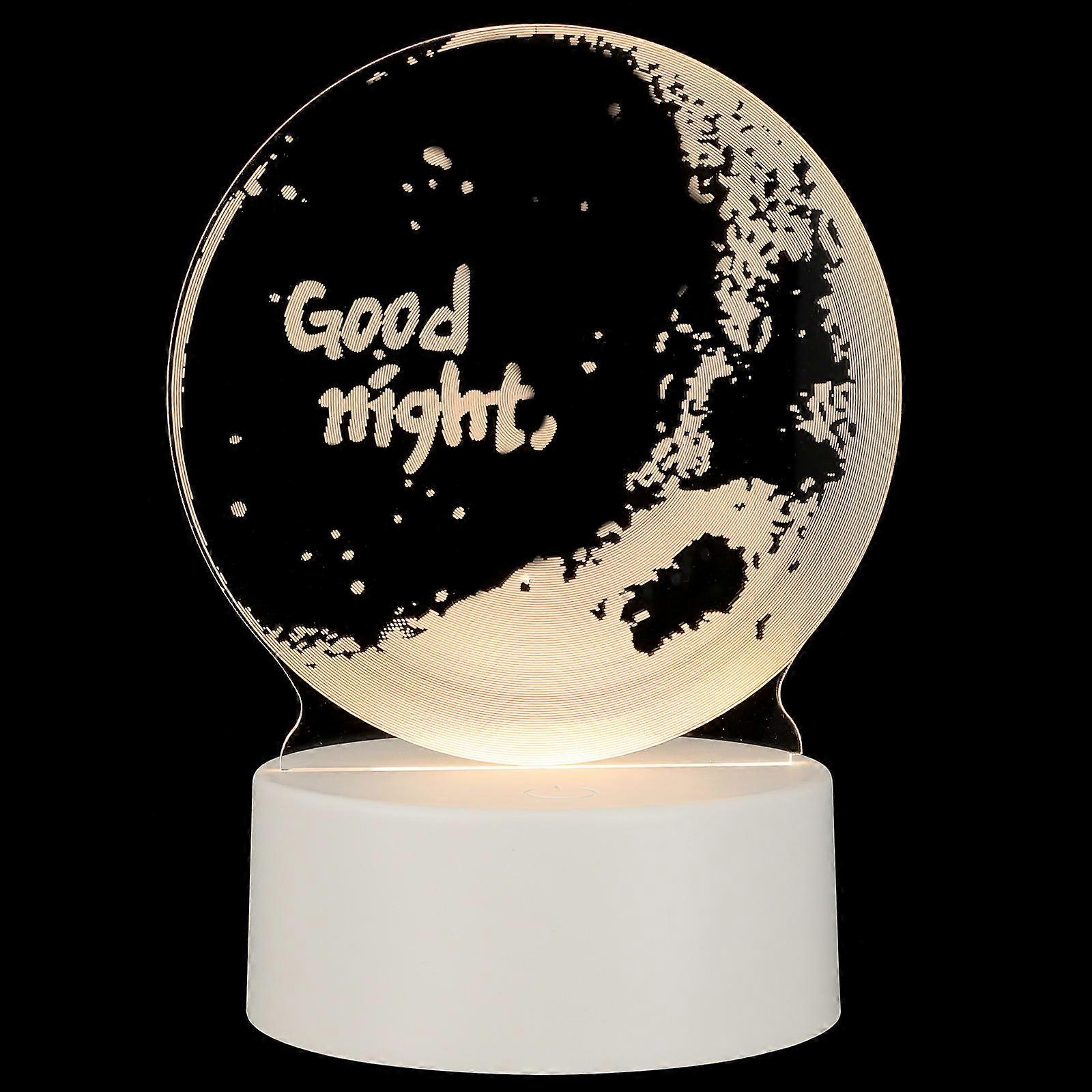 Creative 3D Desktop Lamp with Warm Light for Home ABS Material
