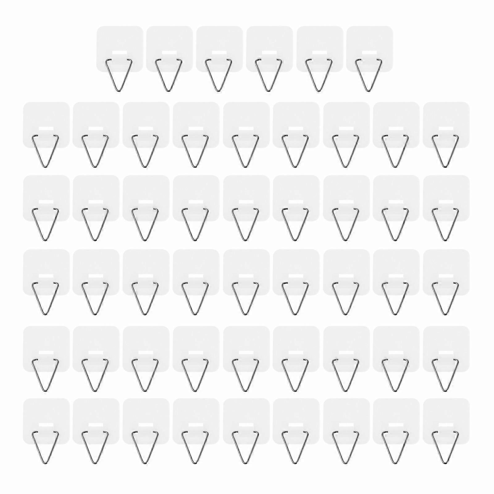 50pcs Vertical Plate Holders Invisible Plate Hanger Multi-use Plate Hanger (Large Size)