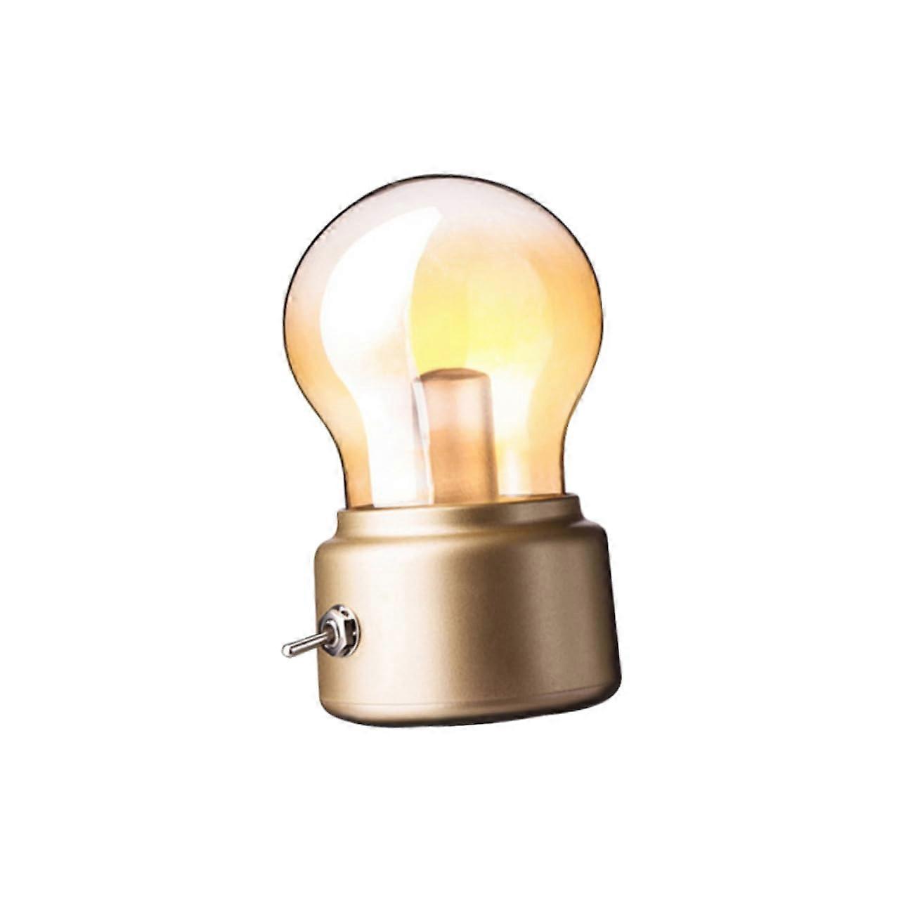 Light Bulbs USB Rechargeable Retro Night Light Desk Lamp, Vintage Style, Portable, LED Bulb