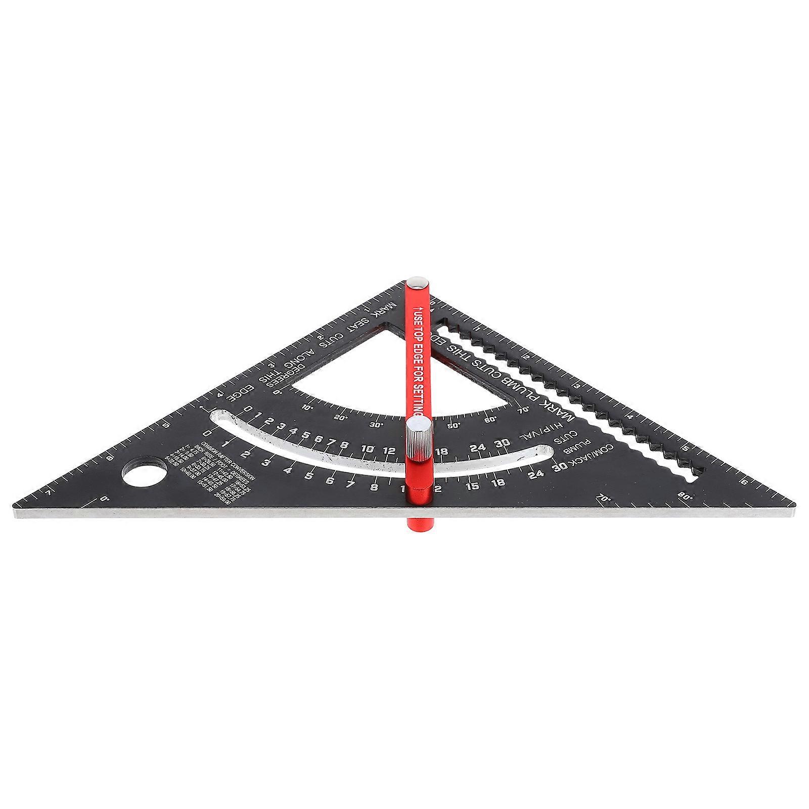 Adjustable Square Woodworking Measuring Ruler Carpentry Precision Right Angle Ruler Black 7.51X7.51X1.30in Line Marking 1Pcs