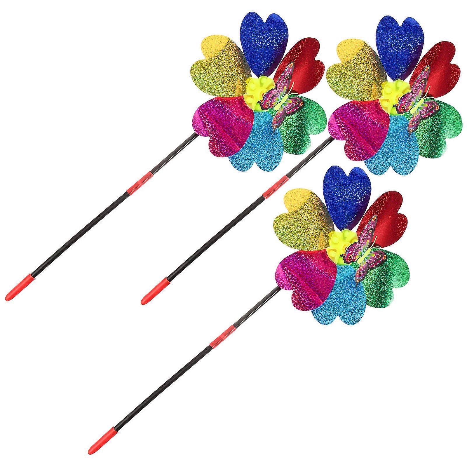 Here's a polished and engaging product description for your **3pcs Butterfly Pinwheel For Garden Decoration Handheld Windmill**:
🌸 **3pcs