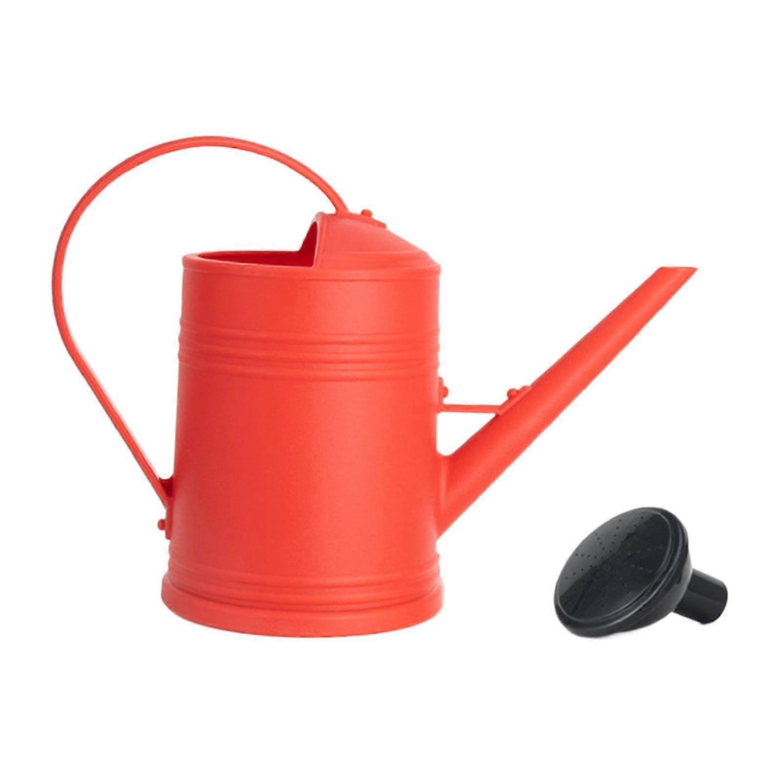 Flower Watering Can 2L Plastic Garden Watering Can with Removable Atomiser for Indoor and Outdoor Use Orange