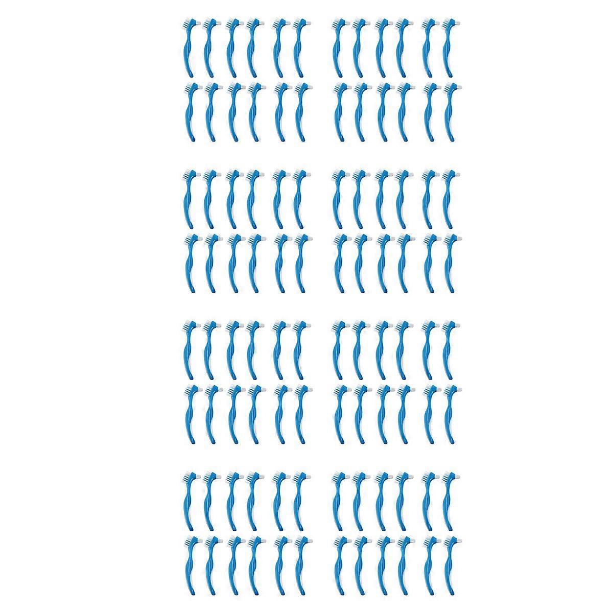 12 Pack Denture Brush Hard Denture Cleaning Brush False Teeth Brush