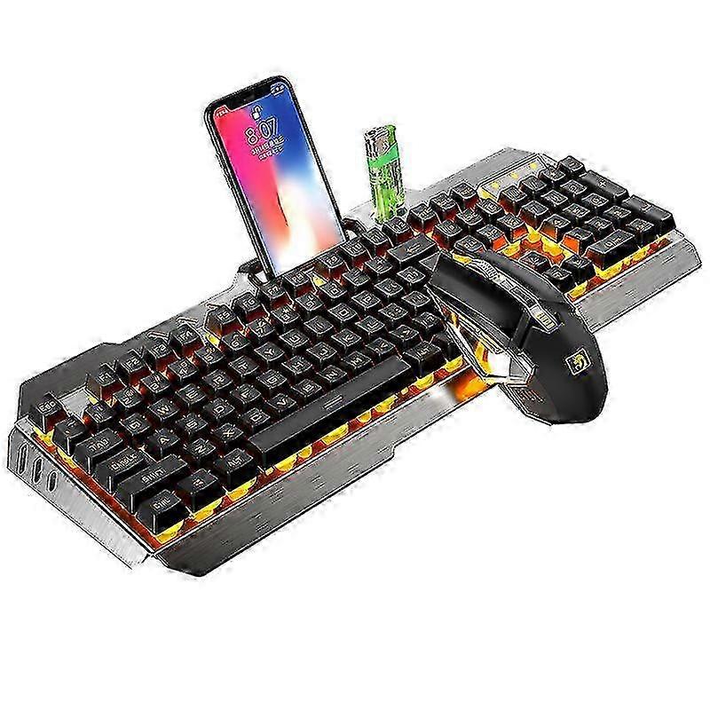 Wireless Charging Keyboard and Mouse Gaming Combo with Illuminated Keyboard and Mouse Set
