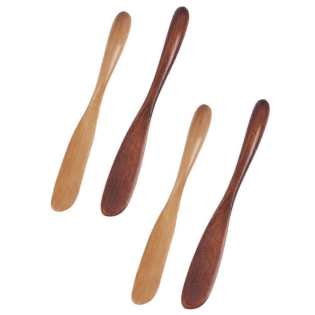 Spatula for Makeup Cosmetics Scrapers Daily Use Light Brown 4Set