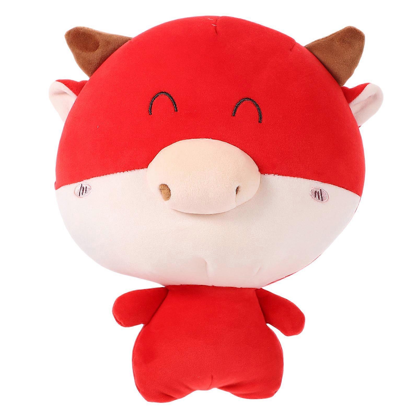 Decorative Pillow U Shaped Cartoon Ox Year Deformation Pillow 1Pcs