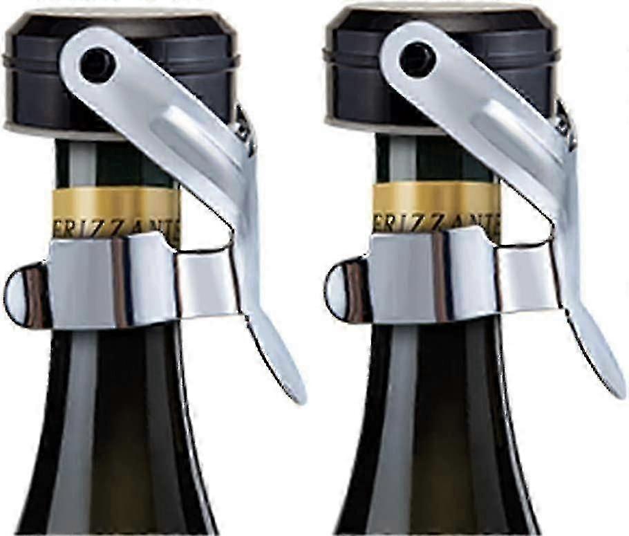 2 stk Prosecco Cava champagnepropp rustfritt stål sealer for musserende vin