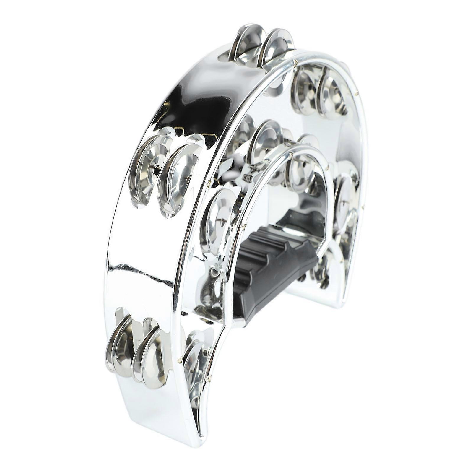 Tambourine Double Row 22cm Percussion Jingles Hand Instrument for Party Performance 