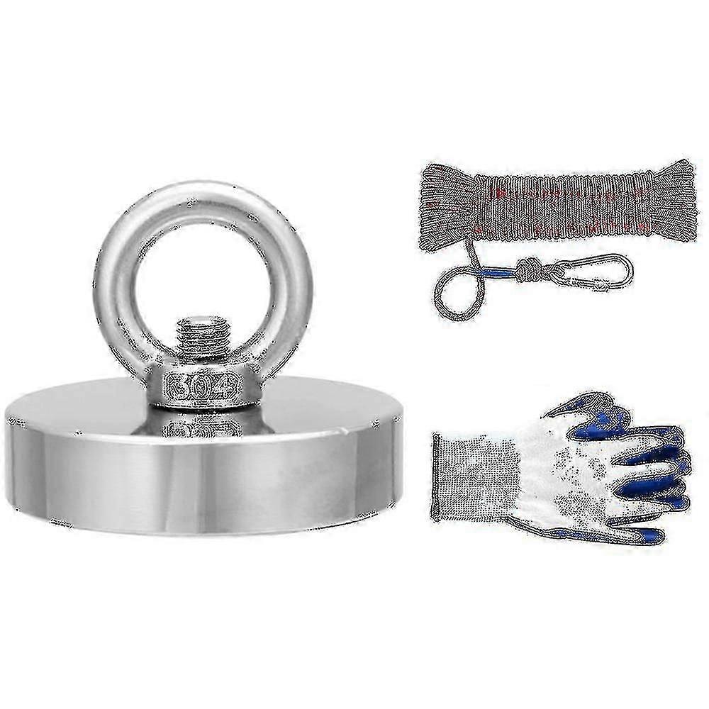 ímã da recuperação do salvamento da pesca do neodímio 35-600kg com a corda e as luvas de 20m para a detecção do tesouro do metal