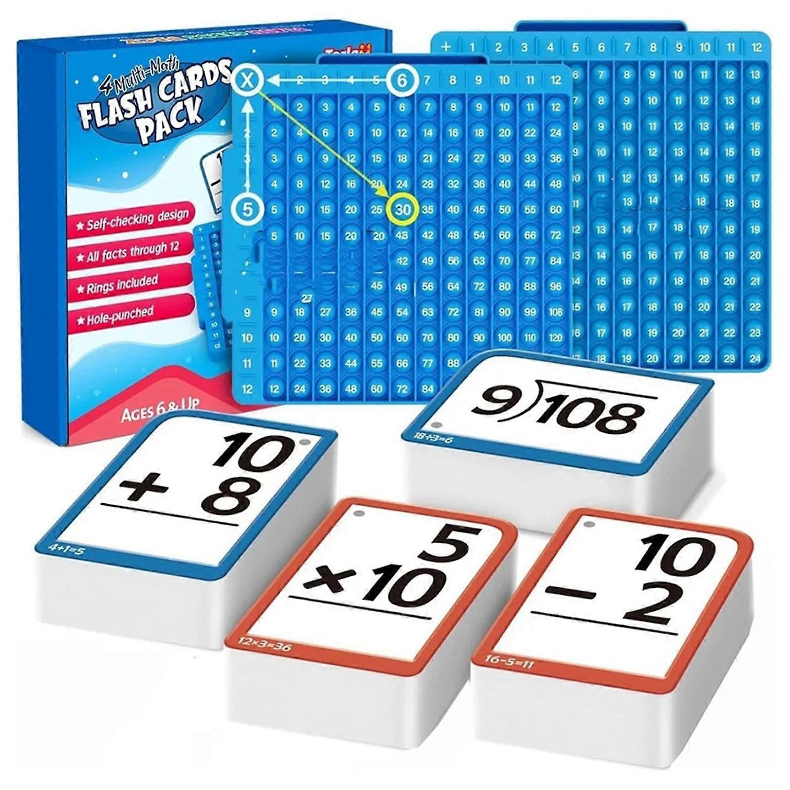 Math Fidgets Toy Set for Kids 3-5 Years Old Educational Math Game with Flash Cards for Boys Girls Home School