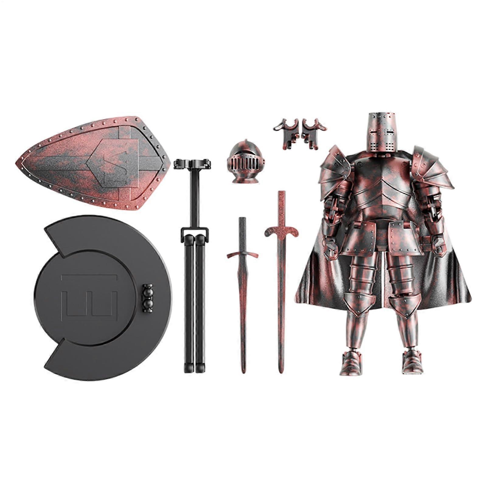 Medieval Multijointed Action Figure, 360Degree Rotating Head, Red