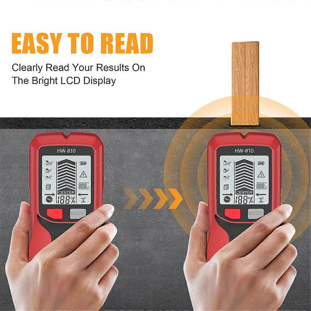 -810 Handheld Metal Detector Nail Finder with High-Definition LCD