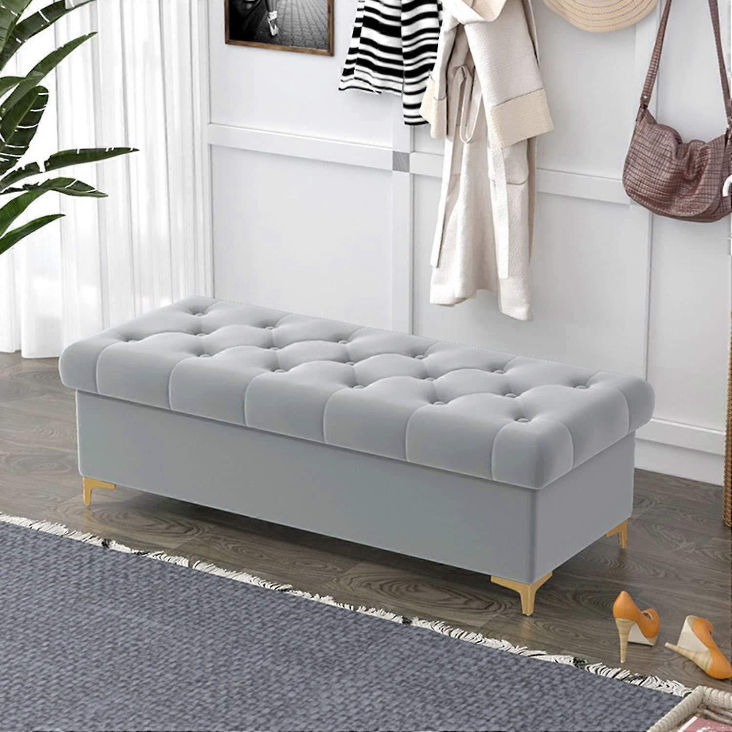 Twotier storage bench with lifting rod, shoe organizer, and storage box (80x40x40cm)