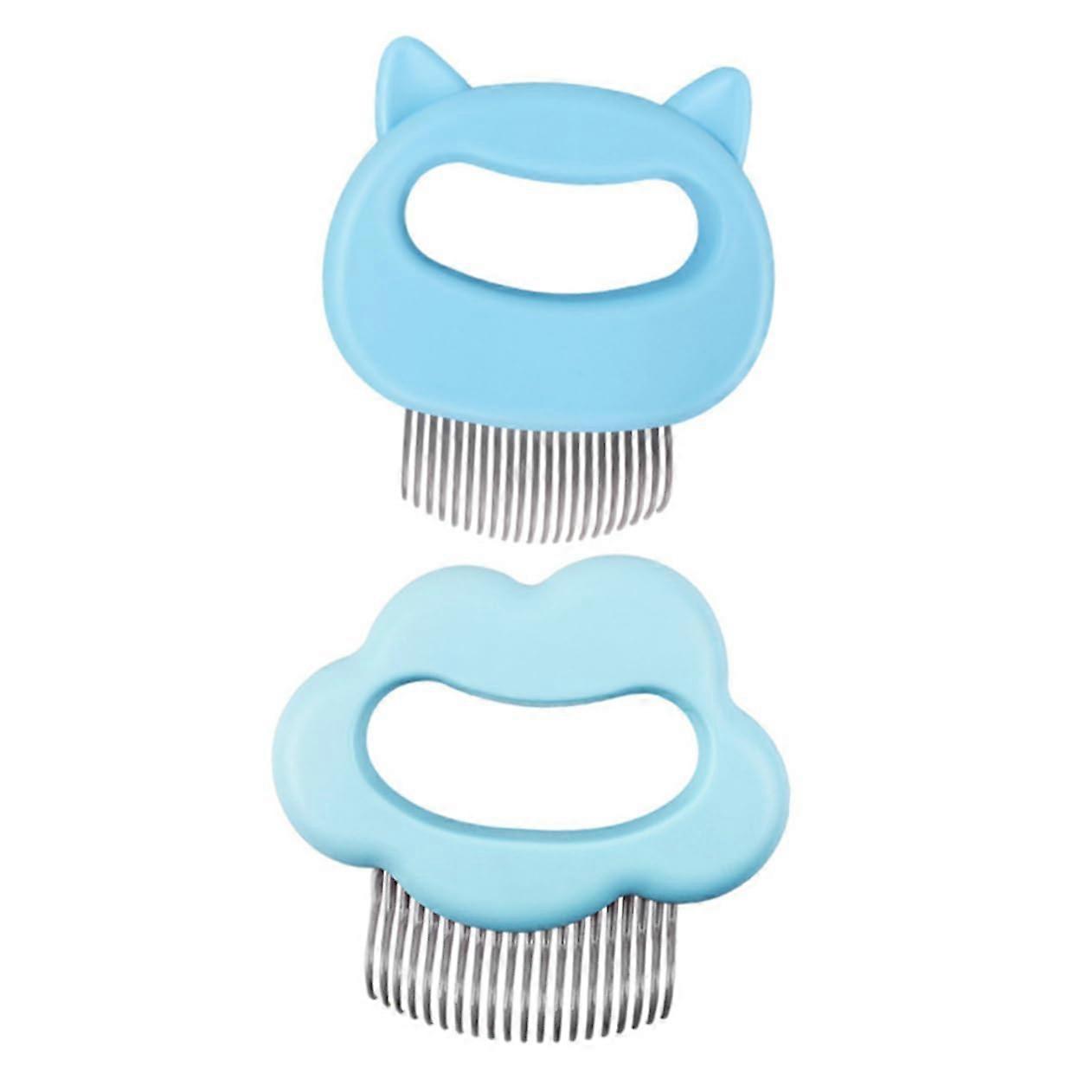 Pack of 2 Pet Comb Slicker Comb for Cats Cat Hair Brush ABS Blue