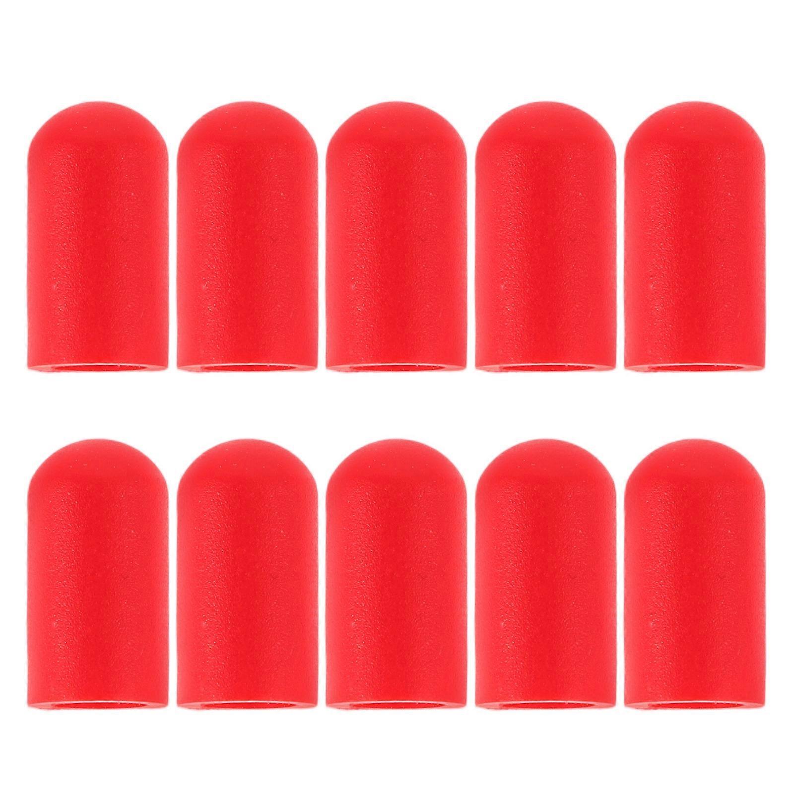 Replacement Practice Tip Drum Stick Silent Tip For Professionals Drumsticks Protection Red 10Pcs