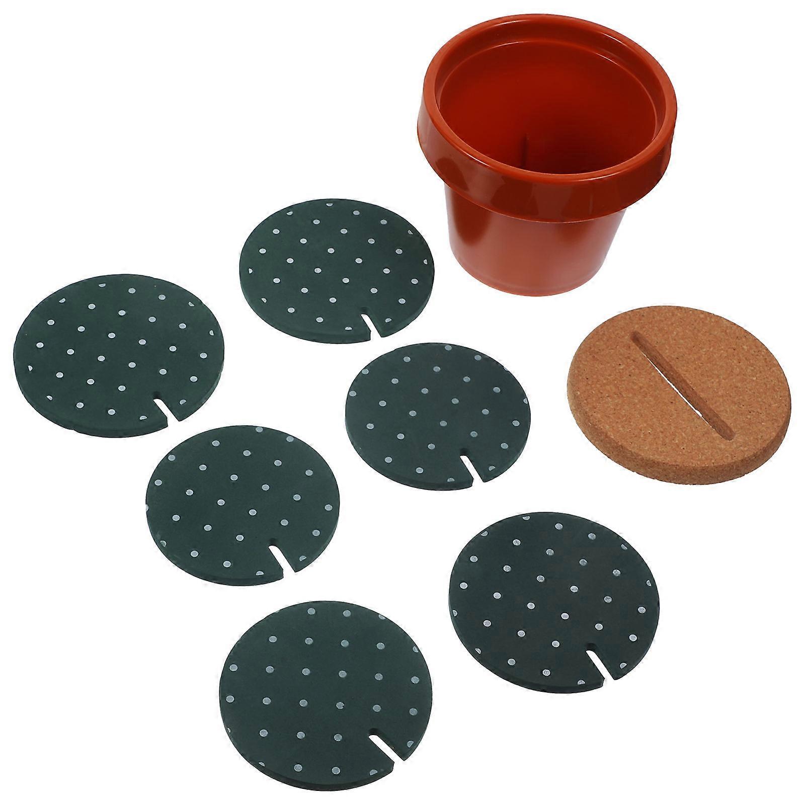 Table Coasters For Drinks Cactus Style Coasters Home Decoration Cold Resistant EVA 6Set