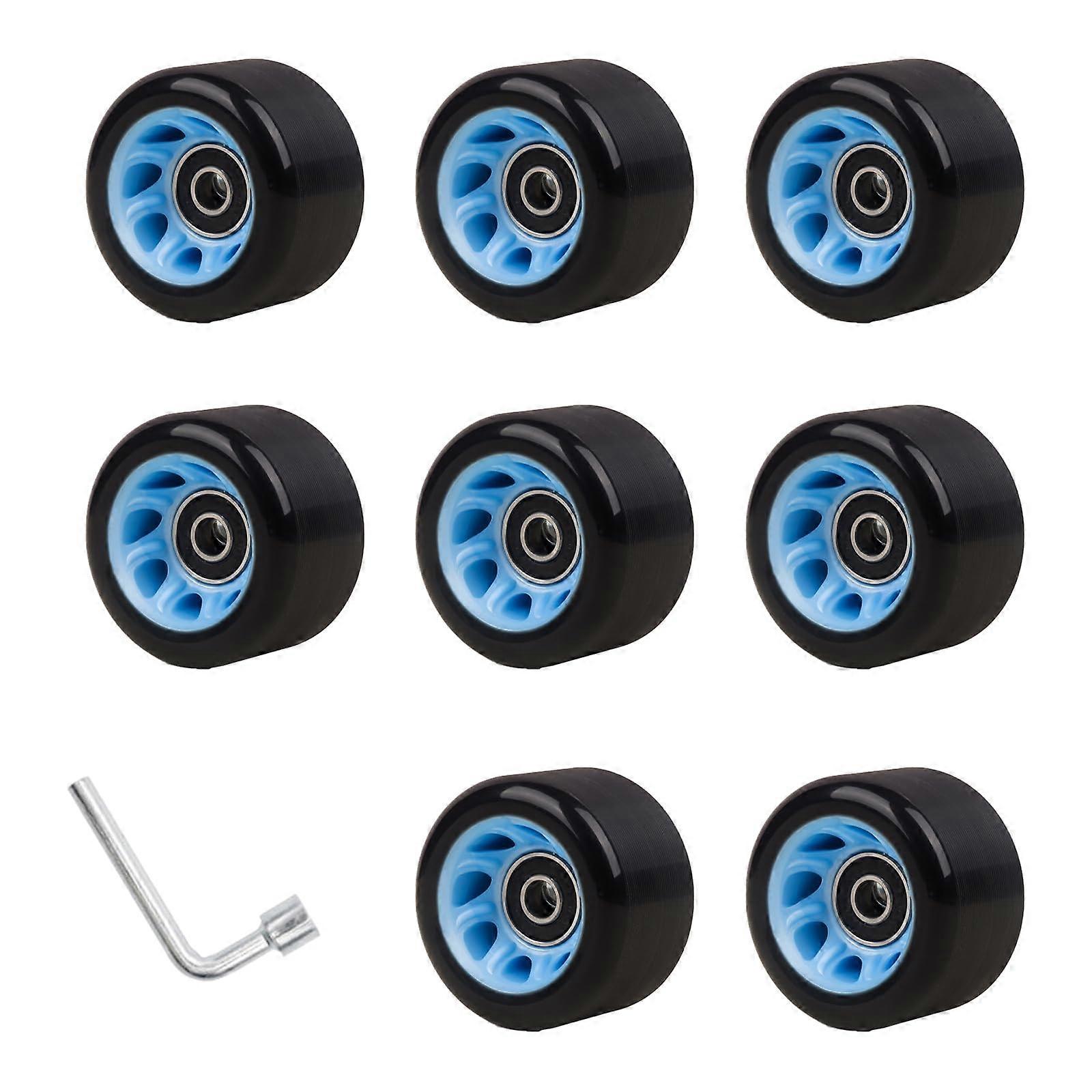 Replacement wheel with ball bearings for quad skates, roller skates, wearresistant, for doublerow skateboard 95A.