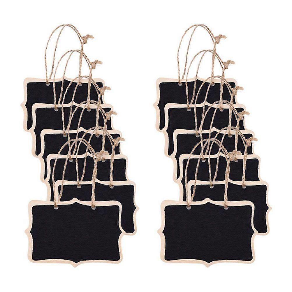 12pcs Mini Tableaux Noir Double Face Tableau Pour Message Board Signes