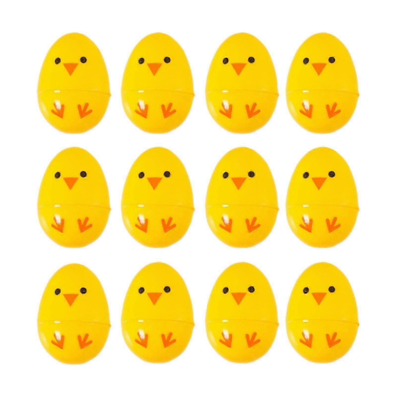 12 Pack Fillable Plastic Easter Eggs for Easter Hunt, Classroom Rewards, Easter Party Decorations