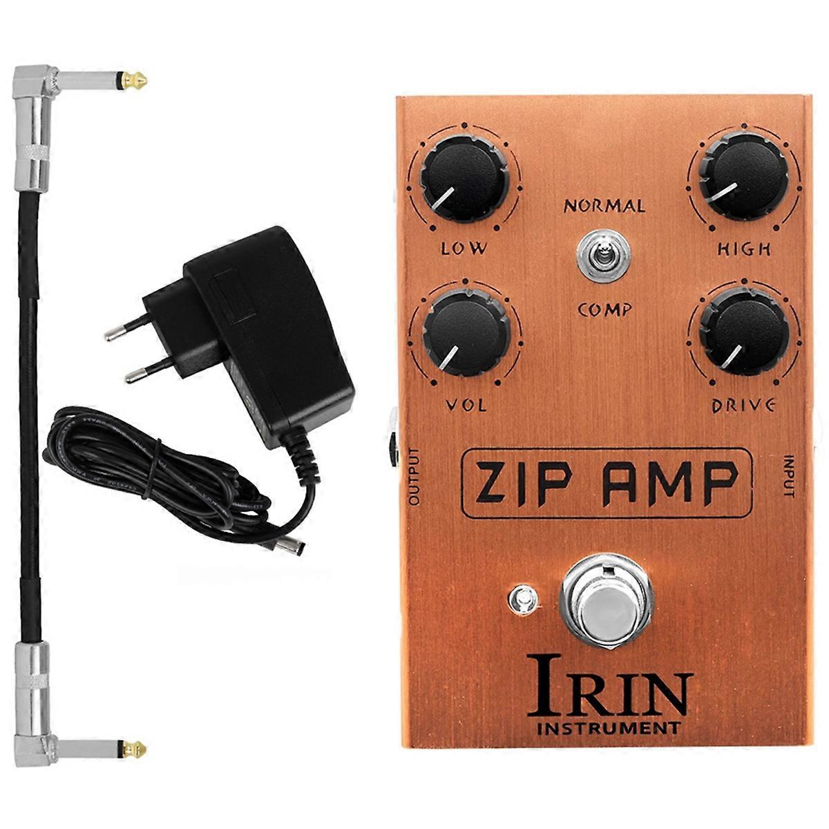 an-39 E-Gitarren Effektpedal Starke Kompression Overdrive mit COMP Toggle ZIP AMP Tone Enh