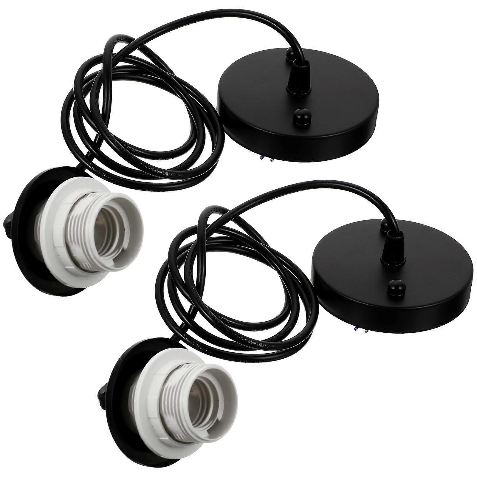 Replacement Light Socket Copper Wire Energy-efficient Design Indoor Use 2Pcs