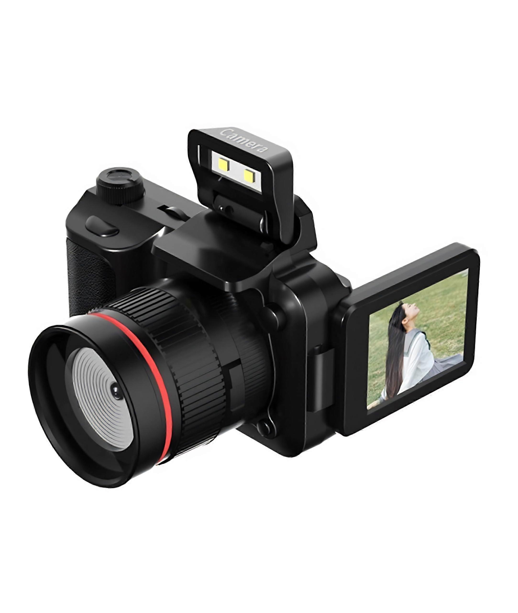 4K Vlogging Camera for YouTube with 2.2 Inch Flip Screen, 50MP, 16X Digital Zoom, Fill Light, Ideal for Beginners