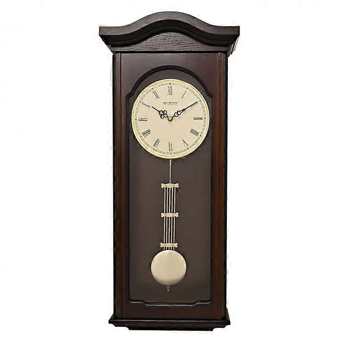 Wm. Widdop Dark Walnut Finish Traditional Pendulum Wall Clock