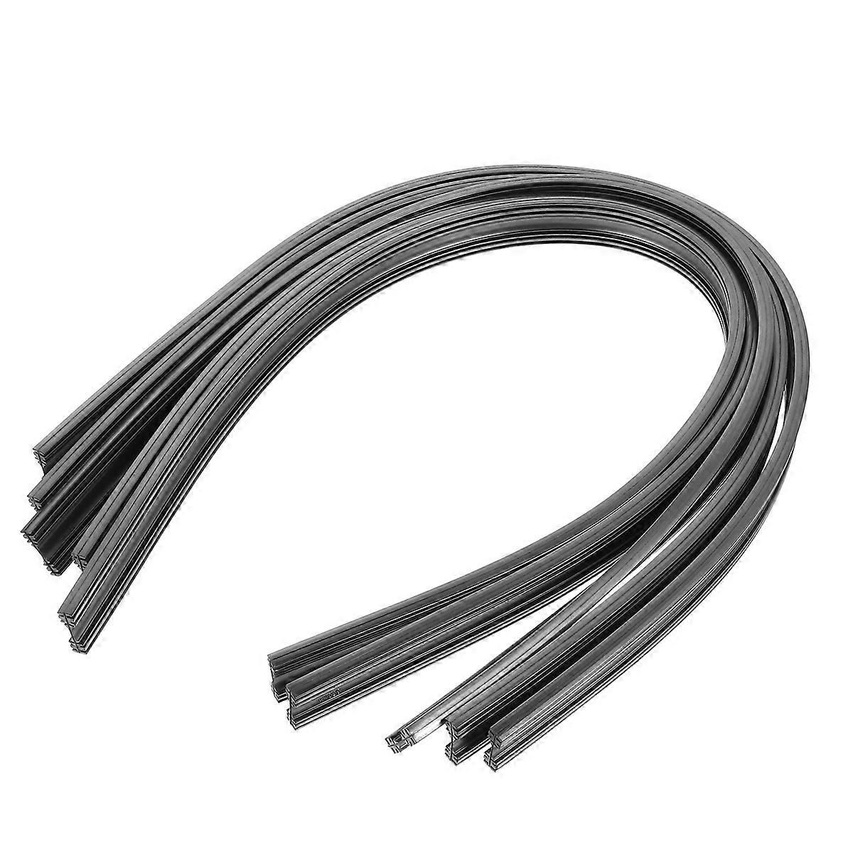 5 Pairs Car Wiper Rubber Strips Refills Natural Rubber Inserts for Boneless Windshield Wipers, Easy Installation for All Weather Conditions