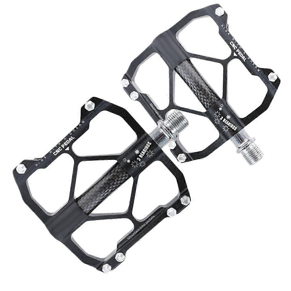 Aluminum Alloy Bicycle Pedals with Bearing – Durable, Lightweight, Non Slip Design for Mountain Cycling – Black Finish
