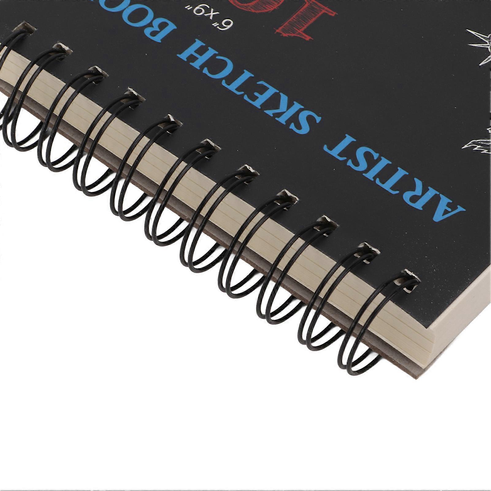 Sketch Books 100pcs A5 Size Spiral Binding Design Hard Bottom Pads Glossy Writing Drawing Notebook for Painting