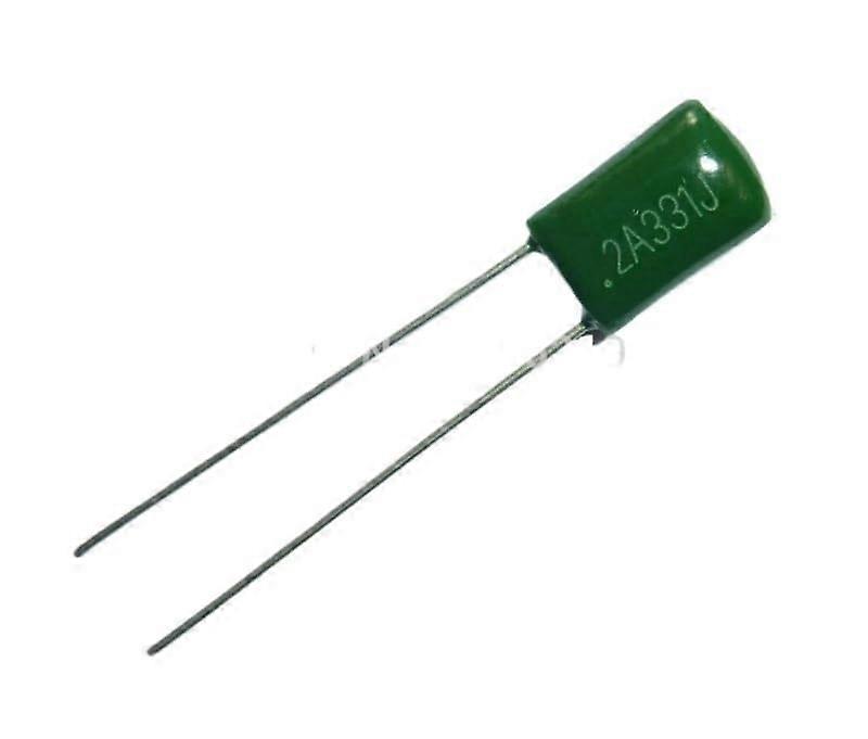 Mylar Film Capacitor 100V 2A331J 330pF 0.33nF 2A331 5% Polyester Film Capacitor Capacitance Meters Pack of 10