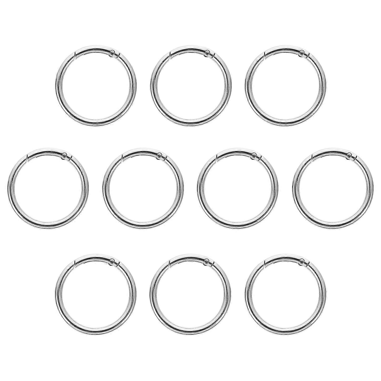 10 Pcs Round Spring O Ring Buckles Spring Snap Hooks DIY Bag Buckles