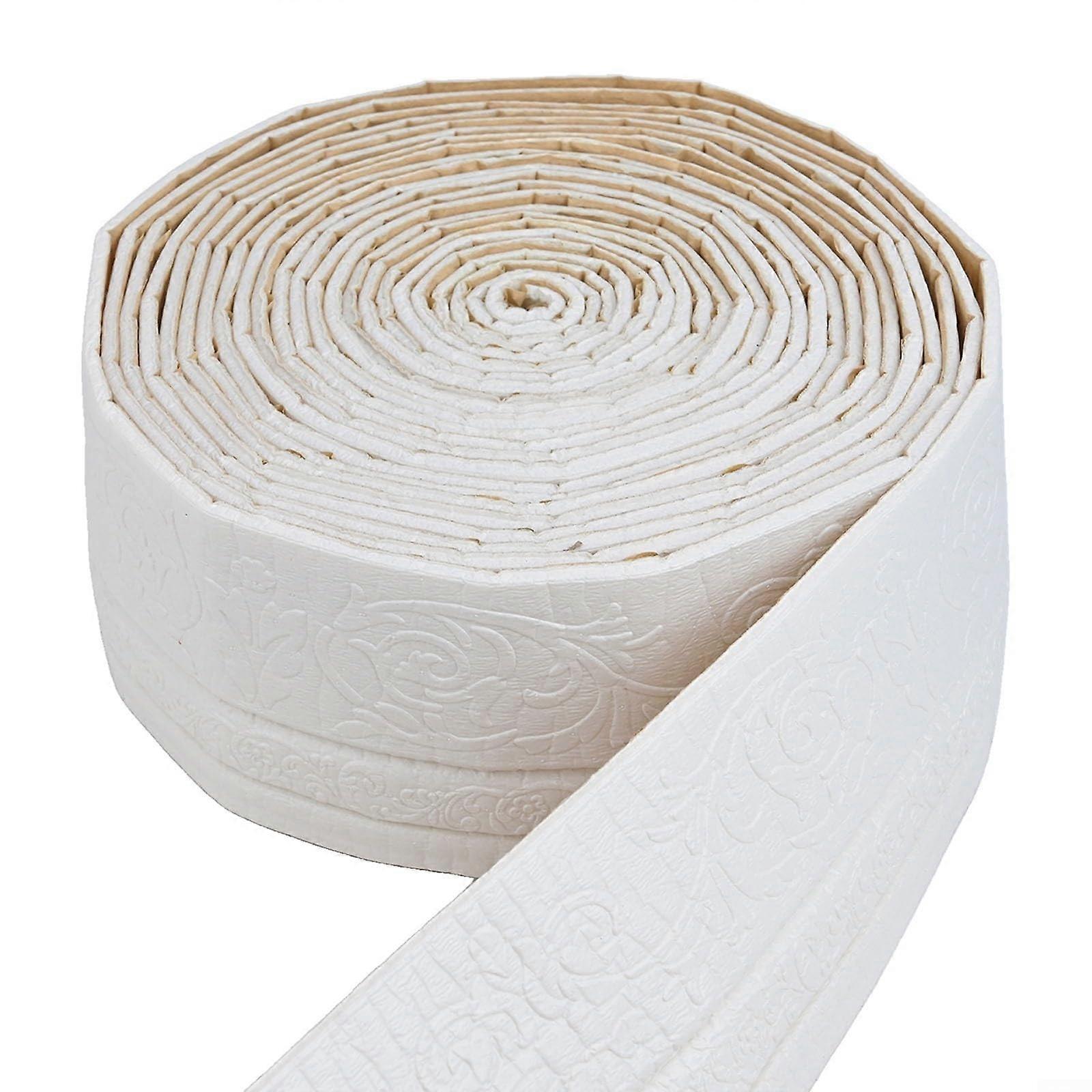 Selfadhesive foam baseboards, wall border, waterproof, moistureresistant, decorative trim, for home, 10 m x 10 cm (white)