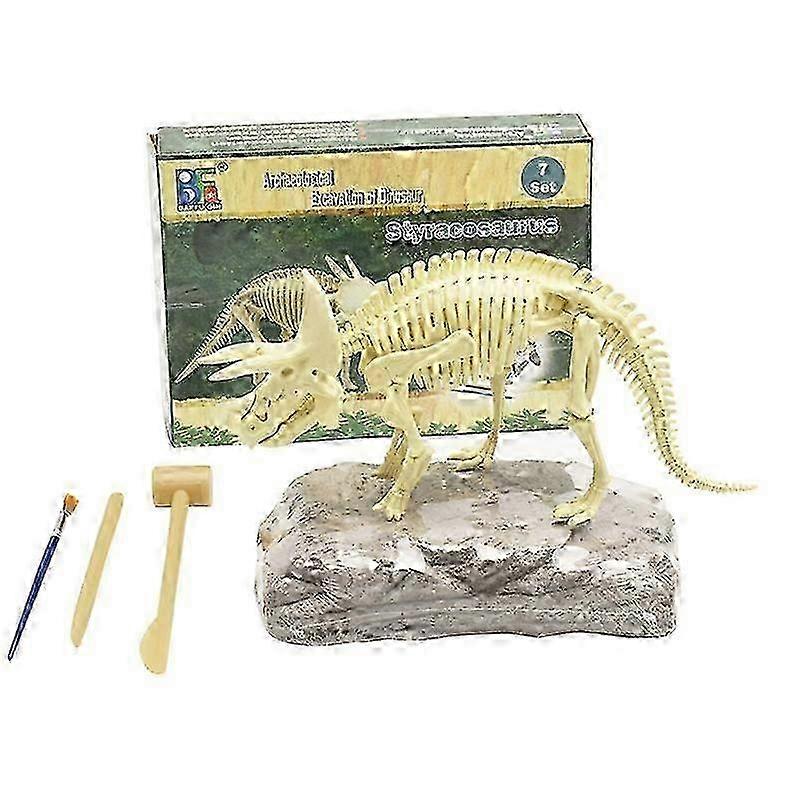 Dinosaur Fossil Skeleton Excavation Dig Up Kit Diy Assembly Educational Kids Toy Fz