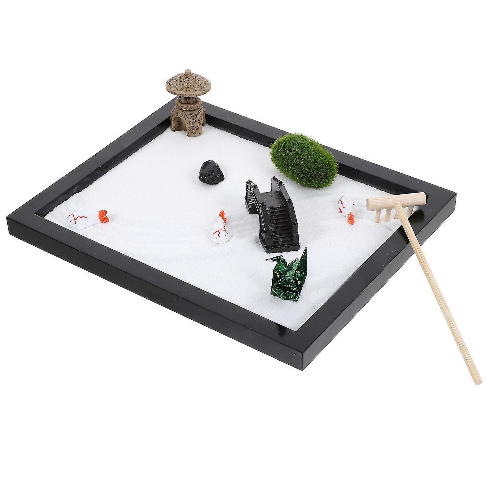 Sand Table Miniature Landscape With Sands Desktop Sandbox Accessories For Desk Ornaments Multi 1Pcs