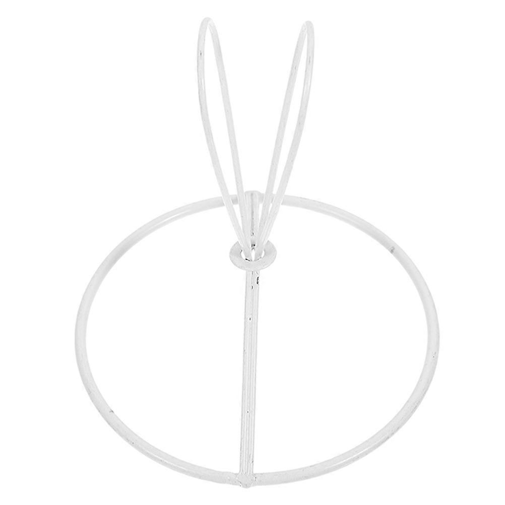 Lampshade Making Supply White Iron Lamp Frame with Bulb Protection for Lampshade